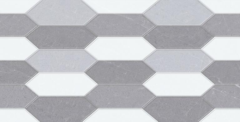 Hexagon Montage Blue Grey
